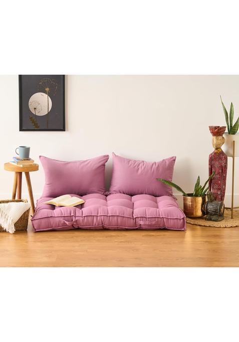 Skanda Fab Low Seating Cushion 100 Percent Cotton Twill Hand Plotted Microfiber Filling Pack of 1