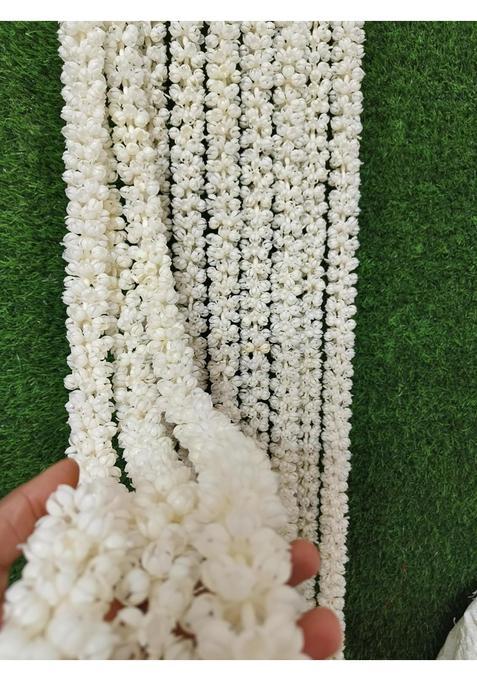 Style Speaks India 7 Feet Long Off White Artificial Mogra Jasmine String Garland Muslim Nikah Parda Partition
