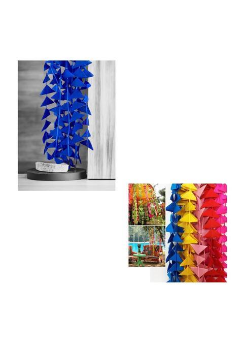 Garlands Handmade 5Ft Hanging Toran Indian for Mehndi Haldi Wedding Party Decor Backdrops Holi Set of 12