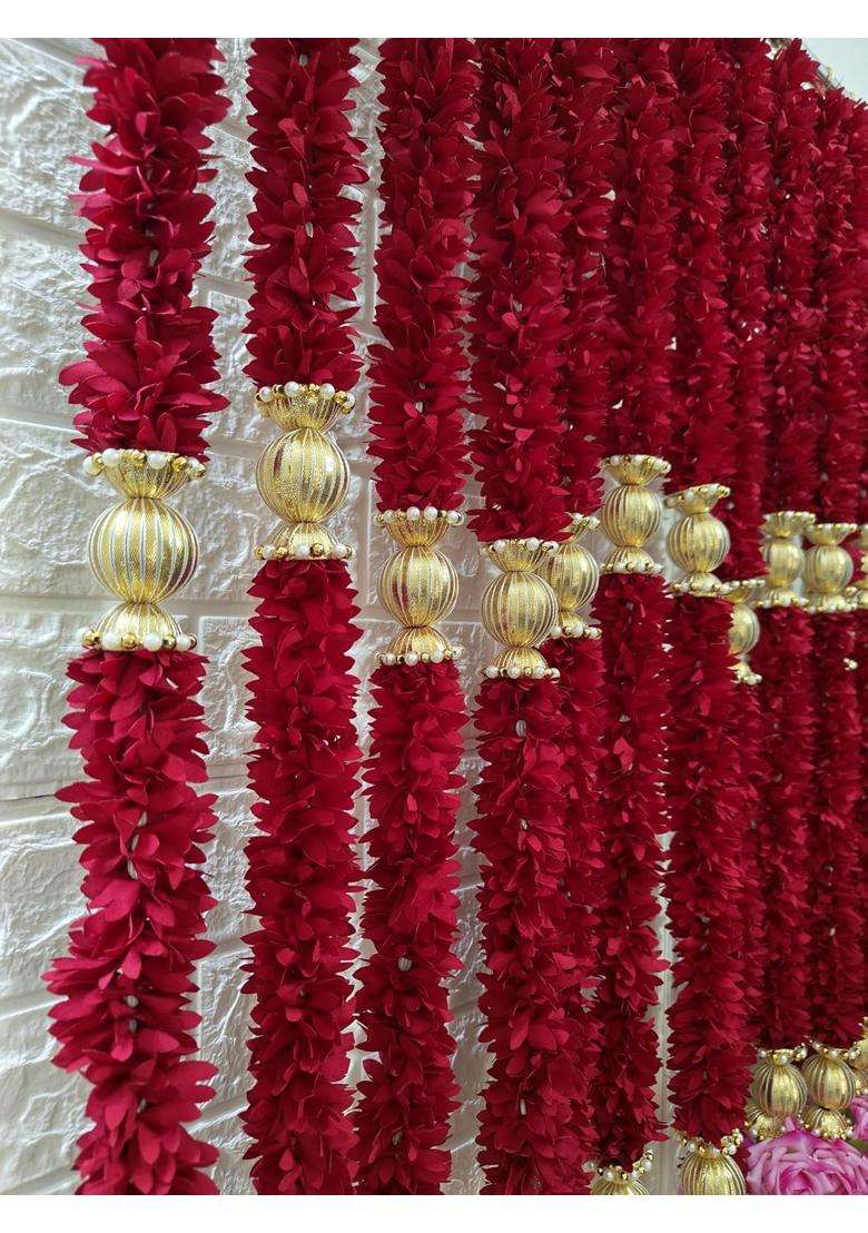 Style Speaks India Maroon 4 Feet Eid Ramadan Party Event Decor Idea Fabric Garland Luxury Wedding Decoration - Indya