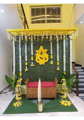Sellplus Multicolor Backdrop Setup for Mehndi Marrige Pooja Ganpati