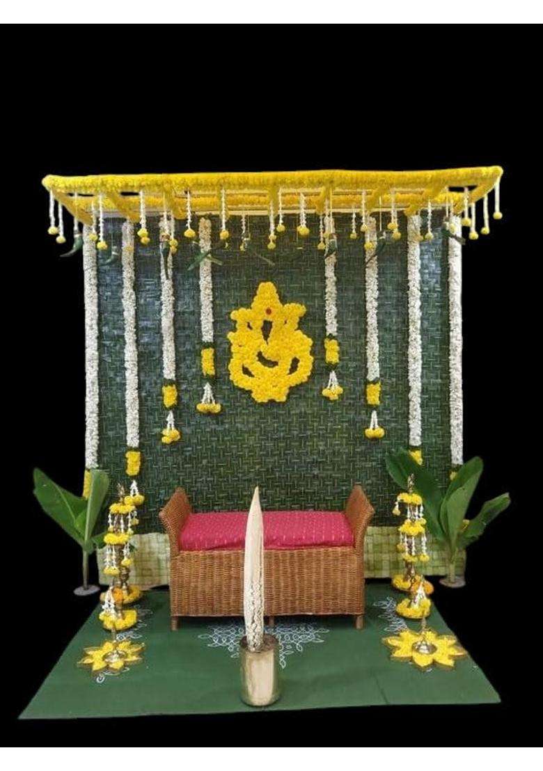 Sellplus Multicolor Backdrop Setup for Mehndi Marrige Pooja Ganpati - Indya
