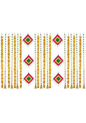 3A Featuretail Stage Backdrop Decoration Items Sets for Festivals Pooja Haldi Mehandi Birthday Anniversary