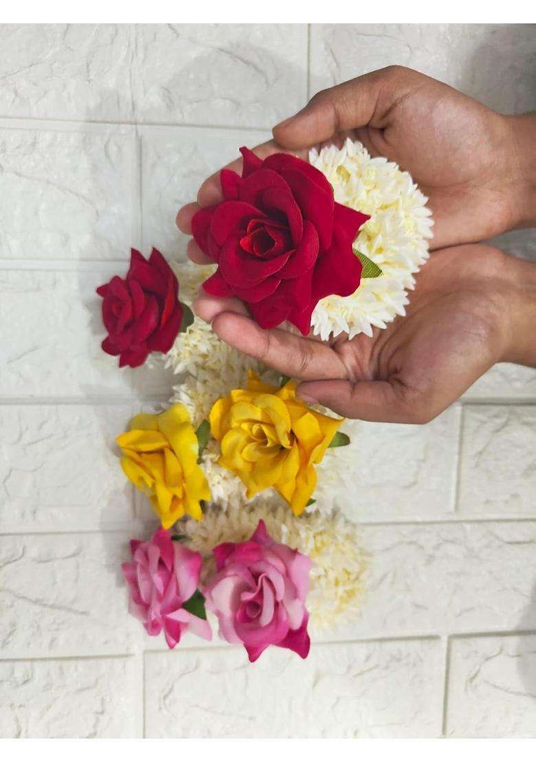Style Speaks India Rose Jasmine Gajra for Juda and Wrist Floral Gajra Pack of 50 - Indya