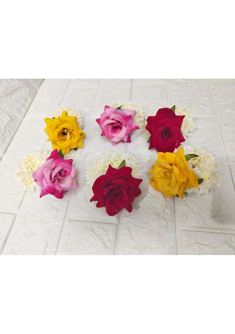 Style Speaks India Rose Jasmine Gajra for Juda and Wrist Floral Gajra Pack of 50 - Indya