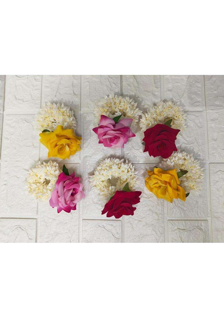 Style Speaks India Rose Jasmine Gajra for Juda and Wrist Floral Gajra Pack of 50 - Indya