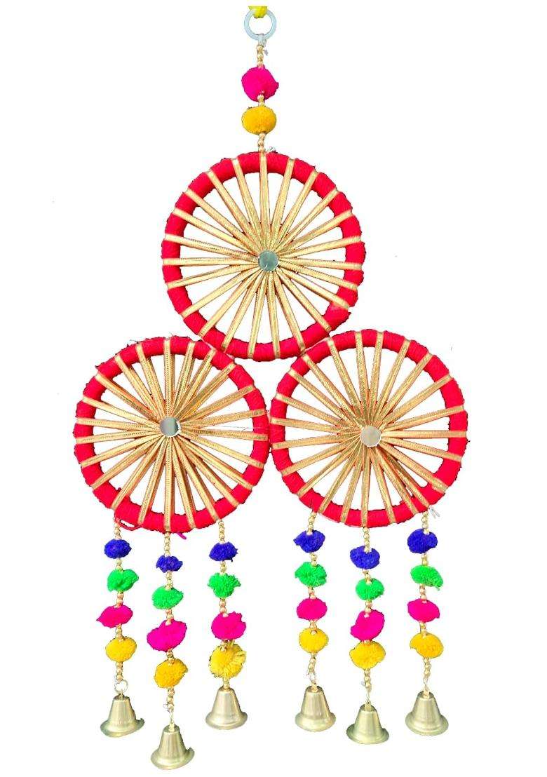 3A Featuretail Handcrafted Hanging Decorative Items Set for Haldi Mehandi Wedding Decoration 9PC Set - Indya