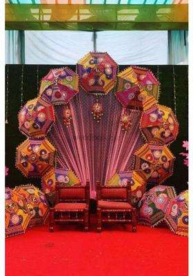 Sellplus Multicolour Backdrop Setup for Mehndi Marrige Pooja Ganpati
