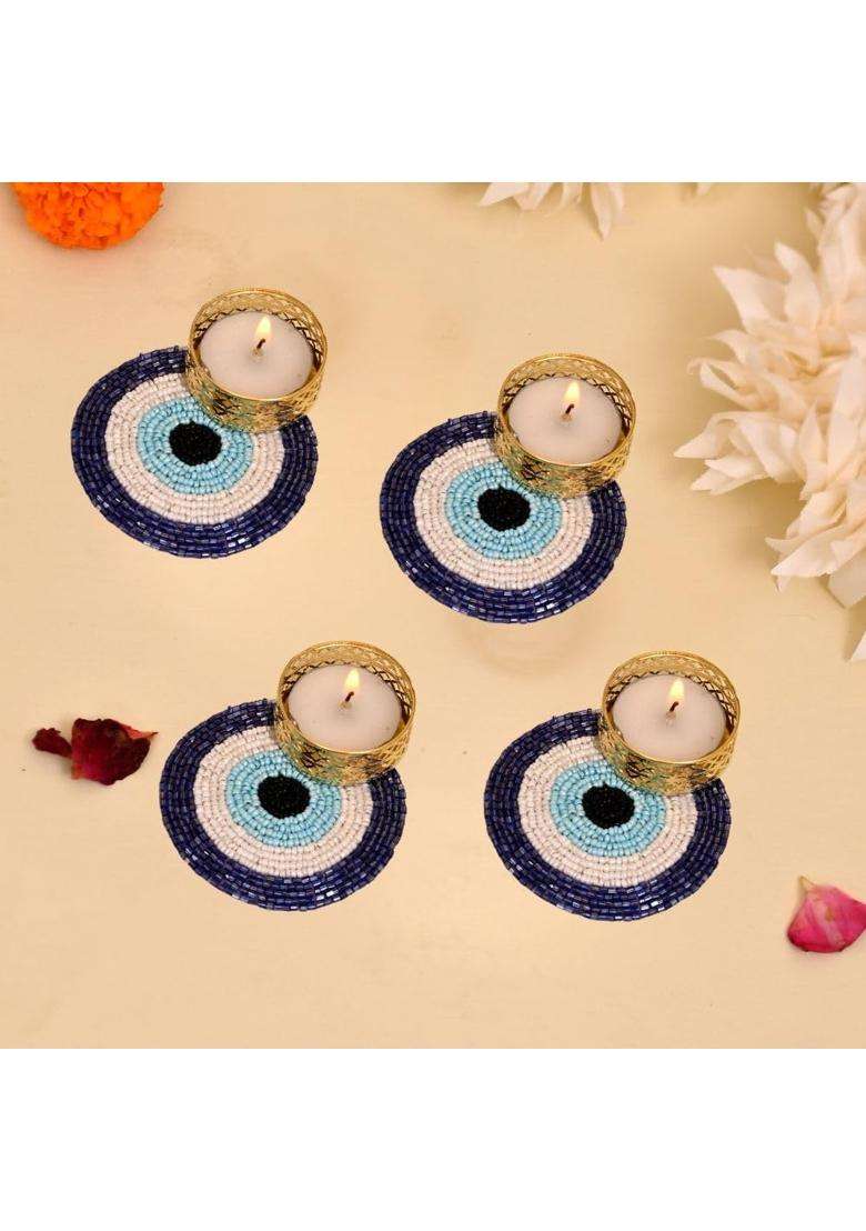 Craftvatika Tealight Candle Holder Diwali Decor for Home Diwali Decor Items for Festive Set of 20 - Indya