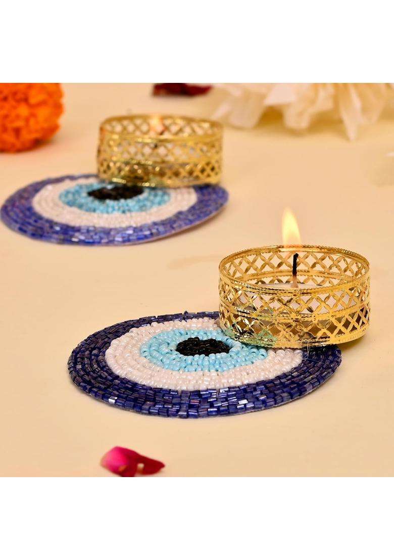 Craftvatika Tealight Candle Holder Diwali Decor for Home Diwali Decor Items for Festive Set of 20 - Indya