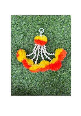 Sphinx Artificial Marigold and Rajnigandha Tassles Clustered Strings Decorative Latkans
