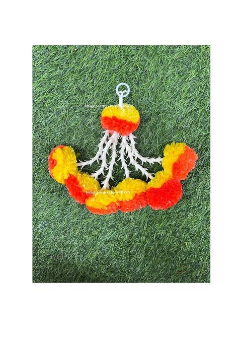 Sphinx Artificial Marigold and Rajnigandha Tassles Clustered Strings Decorative Latkans