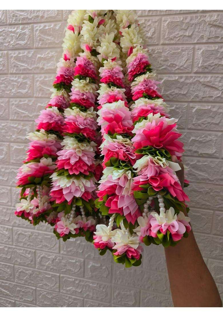 Style Speaks India 2 Feet Artificial Flower Toran Garland Pink Pack of 8 - Indya