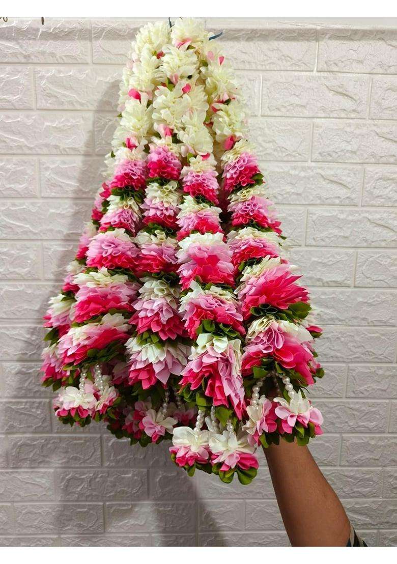 Style Speaks India 2 Feet Artificial Flower Toran Garland Pink Pack of 8 - Indya