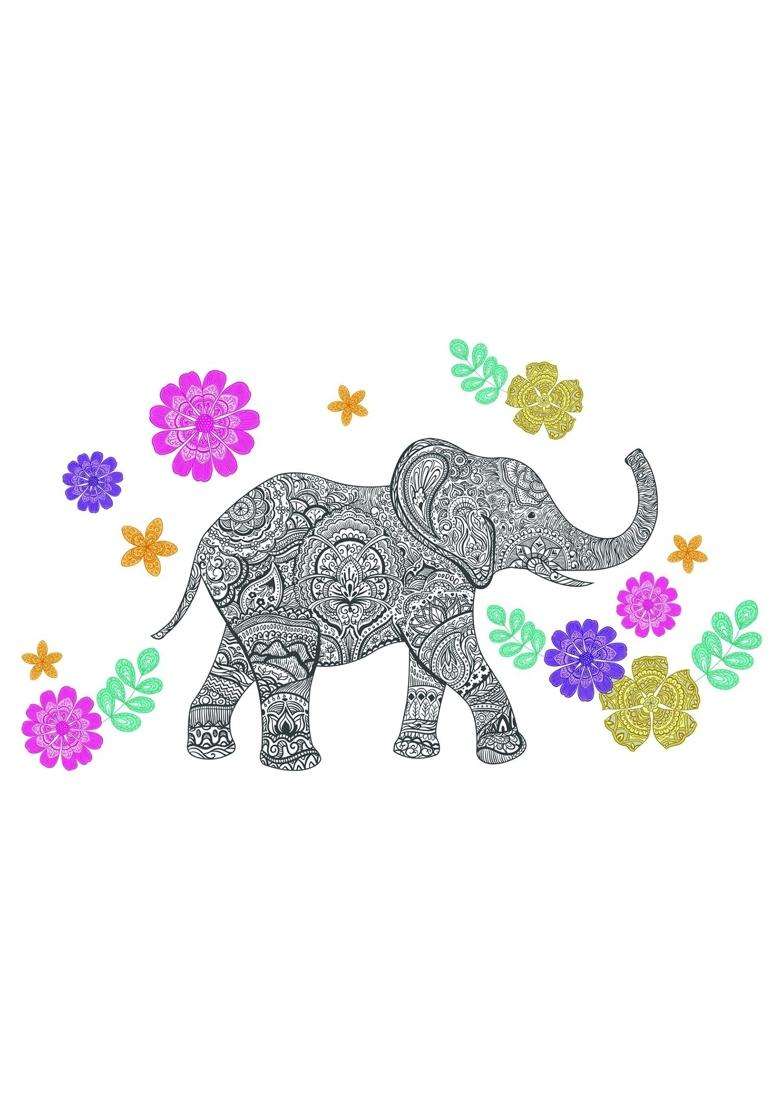Wallpops Mehndi Small Wall Art Kit Multi Color - Indya