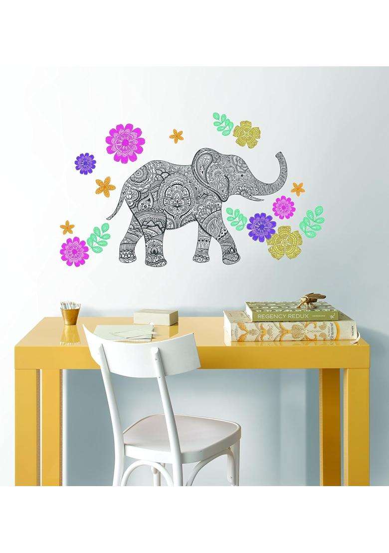 Wallpops Mehndi Small Wall Art Kit Multi Color - Indya