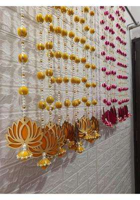 Style Speaks India 3 Feet Lotus Ball String Wall Hanging Perfect for Birthday Wedding Celebration Pack of 20