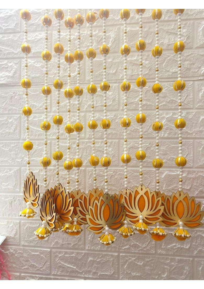 Style Speaks India 3 Feet Lotus Ball String Wall Hanging Perfect for Birthday Wedding Celebration Pack of 20 - Indya