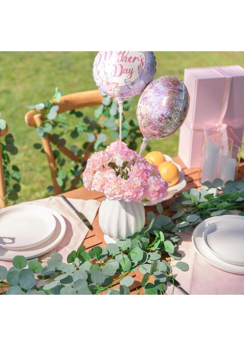 Cqure 12 Pcs Eucalyptus Garland Artificial Eucalyptus Leaves Table Greenery Garland Wreath Vines for Wedding - Indya