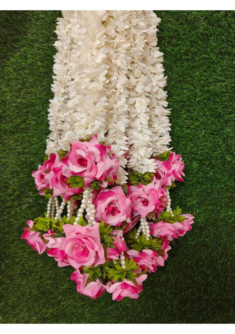 Style Speaks India 3 Feet Artificial Rose and Jasmine Garland Hanging Flower Garland Pack of 20 - Indya
