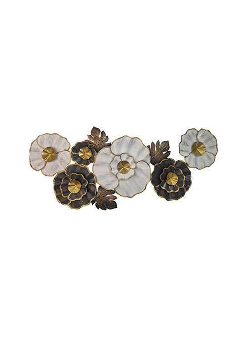 RHD White Wall Decorative Iron Flowers Wall Decorative Item Home Decorative Item Stylish for Living Bed Room