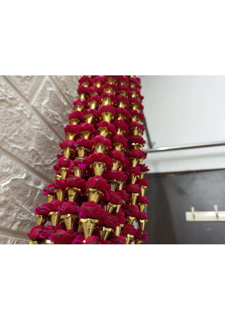 Style Speaks India Dark Pink Wedding Flower Milni Haar Elegant Design Baraat Welcome Mala for Hindu Pack of 30 - Indya