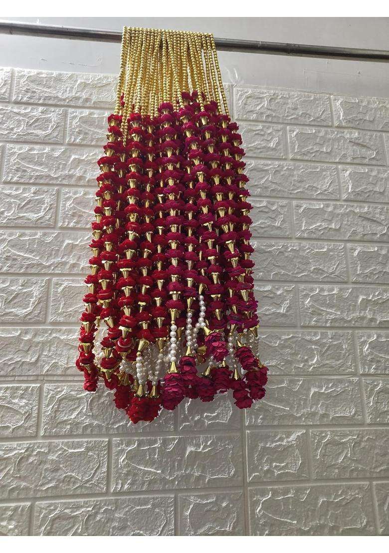 Style Speaks India Dark Pink Wedding Flower Milni Haar Elegant Design Baraat Welcome Mala for Hindu Pack of 30 - Indya