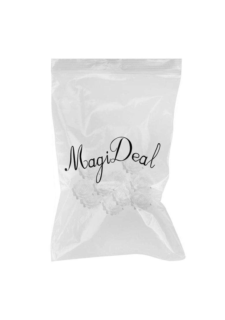 Merishopp 30 Pieces Artificial Silk Rose Buds Flower Head DIY Accessories - Indya