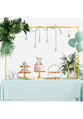 Homvexi Adjustable Balloon Decoration Stand Table Arch Rod Stand with Clamps L X H