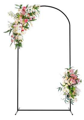 Wokceer 7 Point 2Ft Arch Backdrop Stand Gold Metal Wedding Arch Backdrop Stand