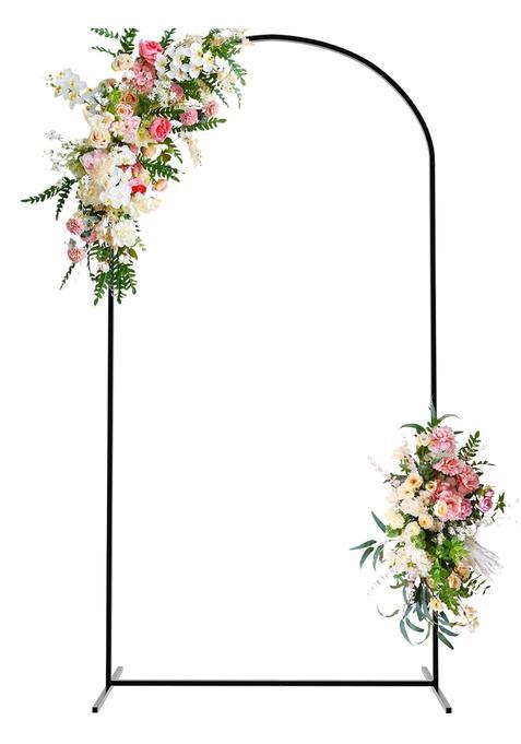 Wokceer 7 Point 2Ft Arch Backdrop Stand Gold Metal Wedding Arch Backdrop Stand