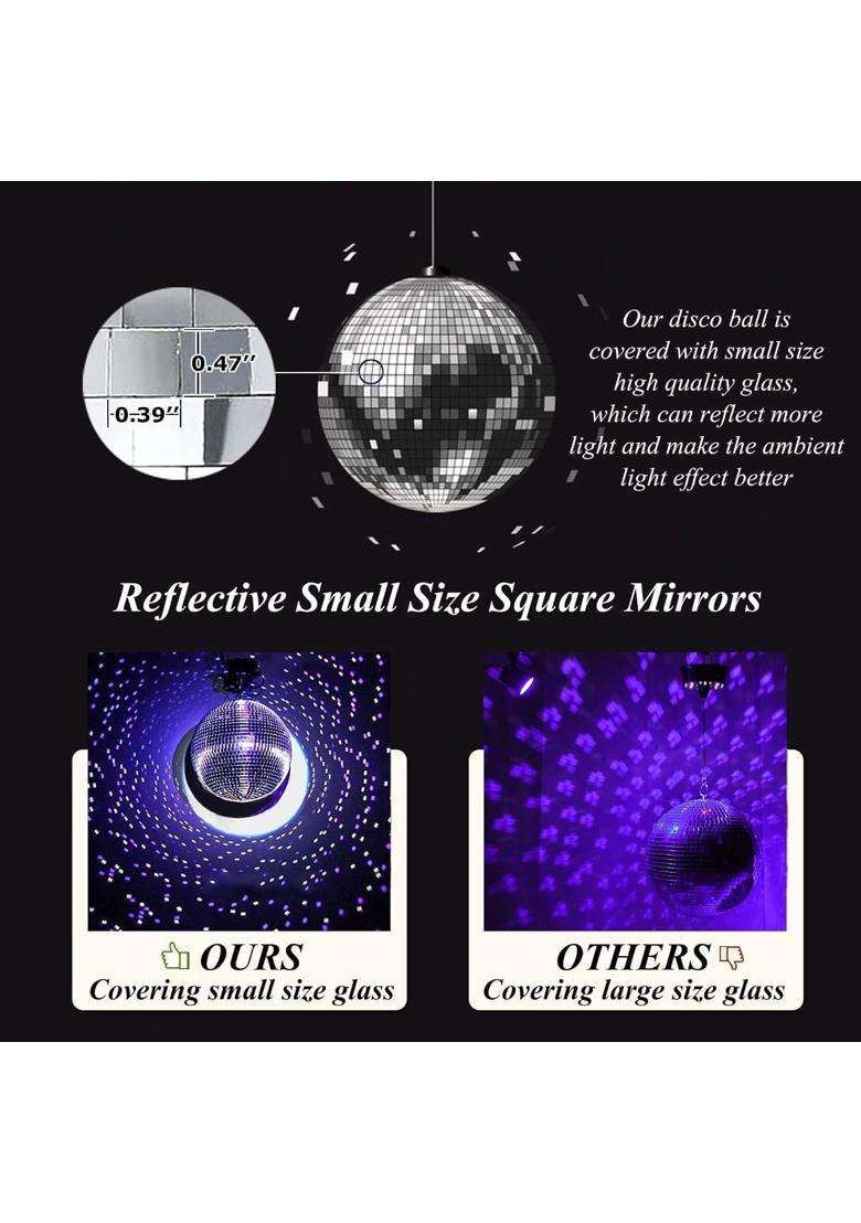 The Decor Affair Silver Disco Ball Mirror Ball 8 Inch Mirror Ball Large Disco Ball Disco Ball 8 Inch - Indya