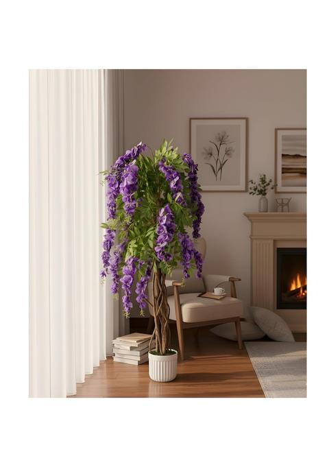 Kayra Decor Artificial Wisteria Plant with Pot 5 Feet Tall