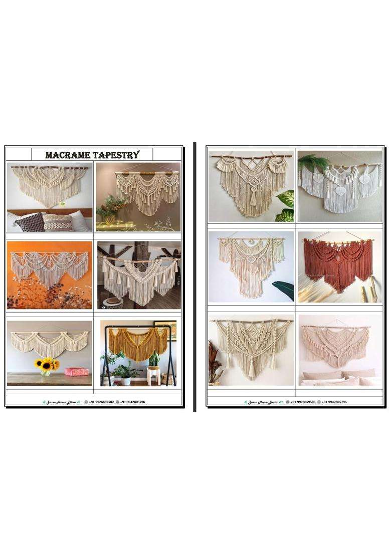 Zazza Home Decor Macrame Wall Hanging Wedding Decor Macrame Boho Wall Decor Fibre Big Cotton Boho Chic Wedding - Indya