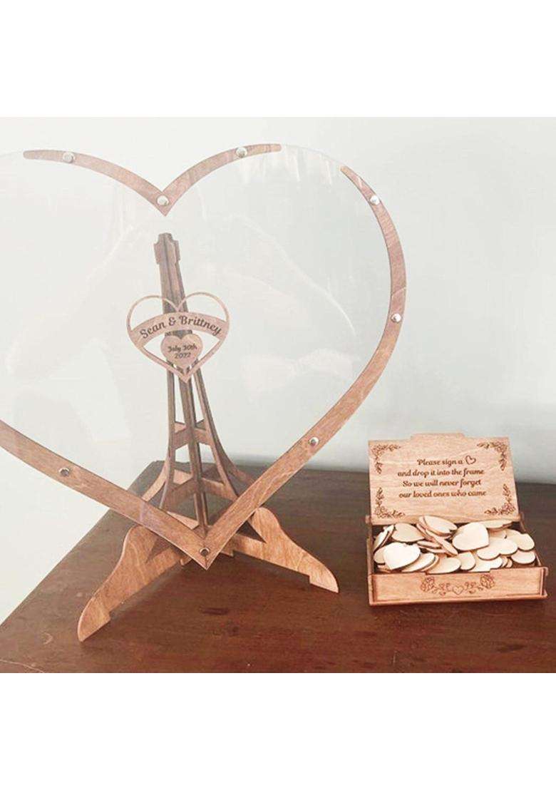 Calandis Heart Shaped Wedding Guest Book Drop Box Frame Party Decoration 80 Hearts - Indya