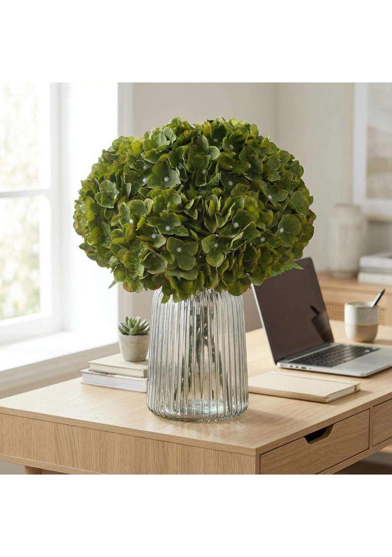 Blooming Paradise Artificial Fake Flowers Plants Silk Hydrangea Arrangements Wedding Bouquets Decorations - Indya