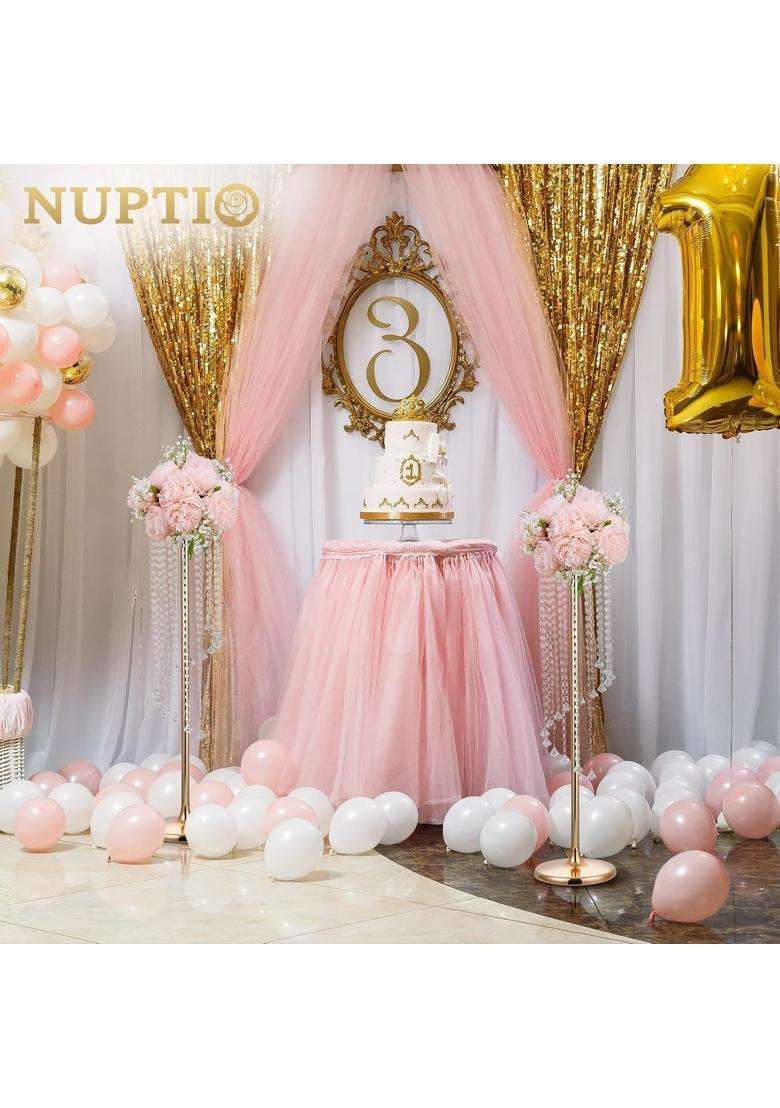 Nuptio Tall Centerpiece for Table Gold 35 Point 4 2 Pcs - Indya
