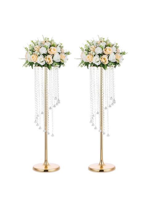 Nuptio Tall Centerpiece for Table Gold 35 Point 4 2 Pcs