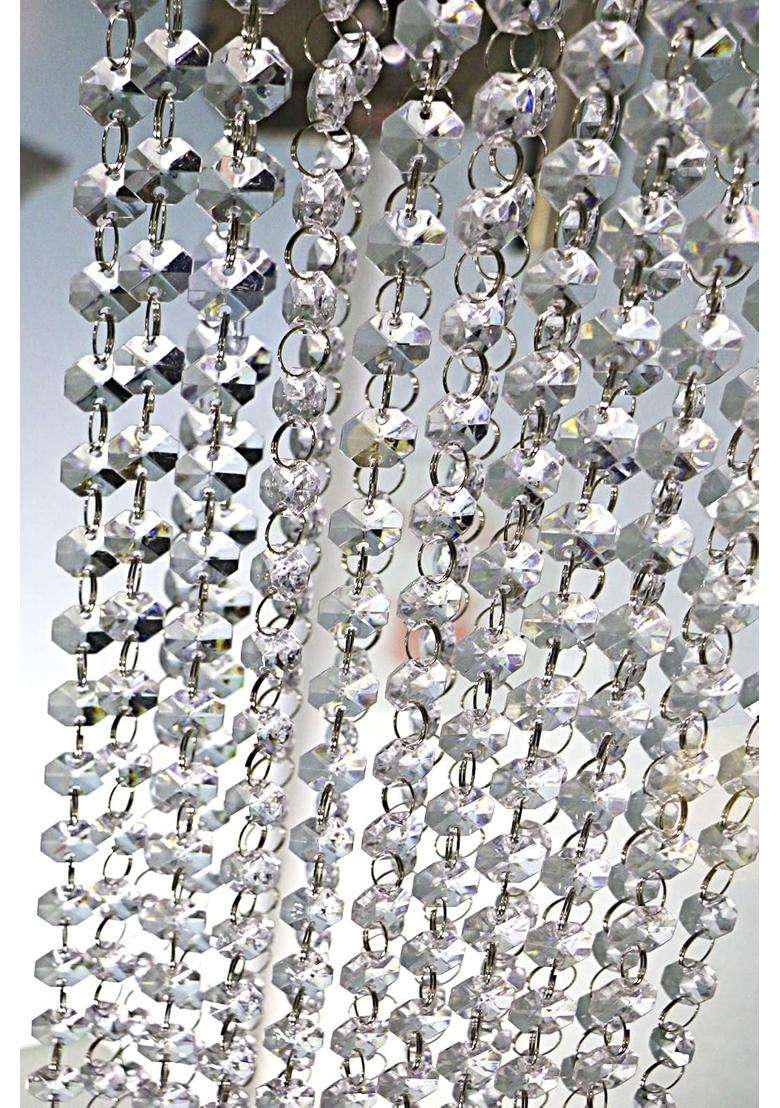 Kinhom 33Ft K9 Glass Crystal Garland Strands Hanging Chandelier Gem Bead Chain - Indya