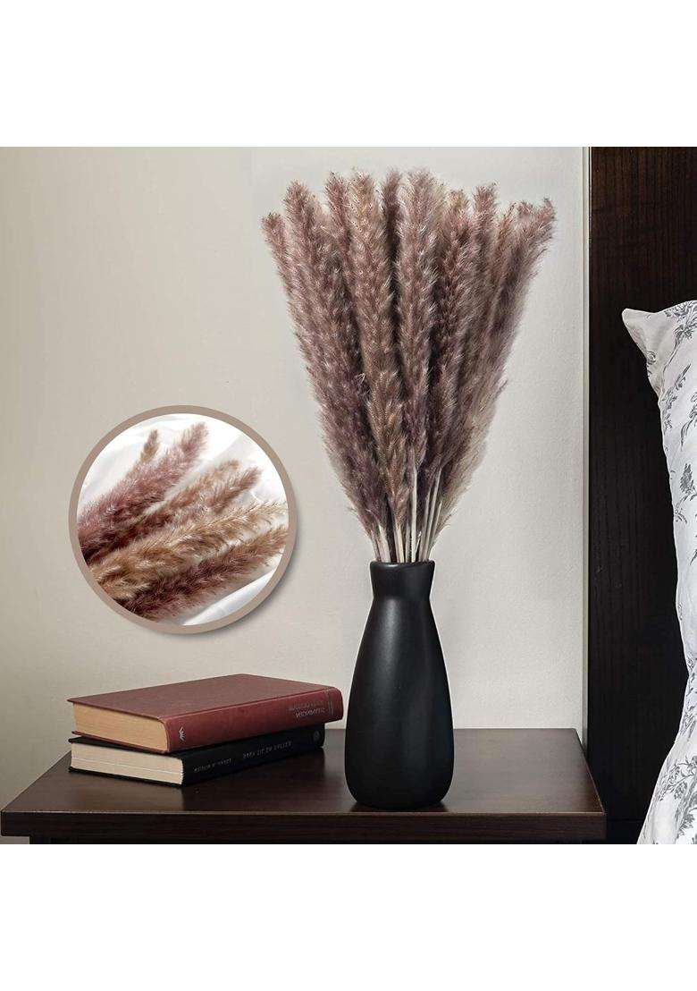Bedepot Brown Dried Pampas Grass Decor Tall 45CM Natural Dried Pampas Grass 30 Pcs Bouquet for Wedding Floral - Indya