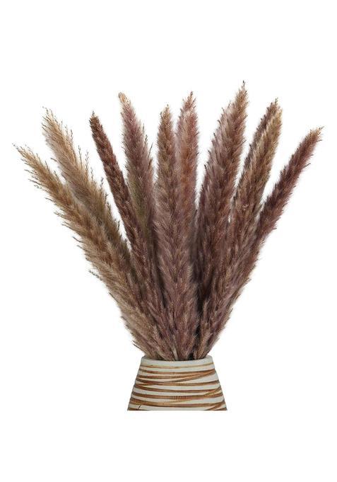 Bedepot Brown Dried Pampas Grass Decor Tall 45CM Natural Dried Pampas Grass 30 Pcs Bouquet for Wedding Floral