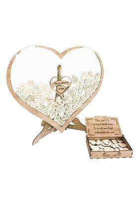 Styleheaven Heart Shaped Wedding Guest Book Drop Box Frame Party Decoration 80 Hearts