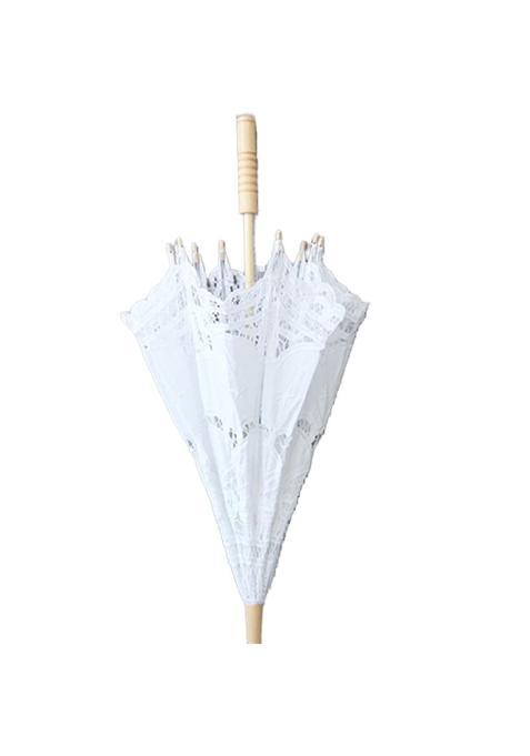 Zerodis Lace Umbrella Silk Cloth Material Embroidery Bride Parasol Wedding Photography Props Wedding