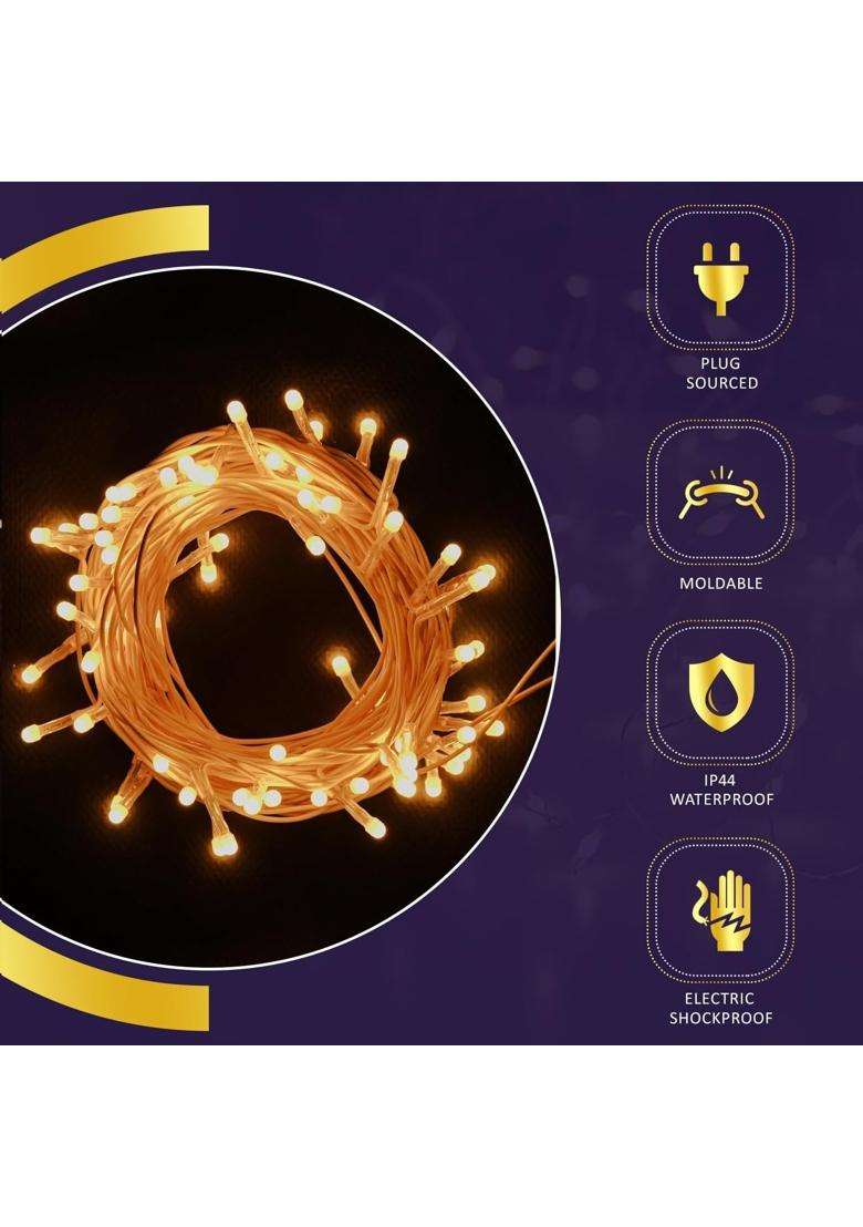 Lexton Yellow Lunar Decorative Fairy Light 75 Leds Pack of 50 - Indya
