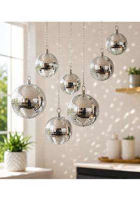 Dsara 12 Inch Disco Mirror Ball Premium Silver Hanging Reflective Party Ball for DJ Wedding Birthday