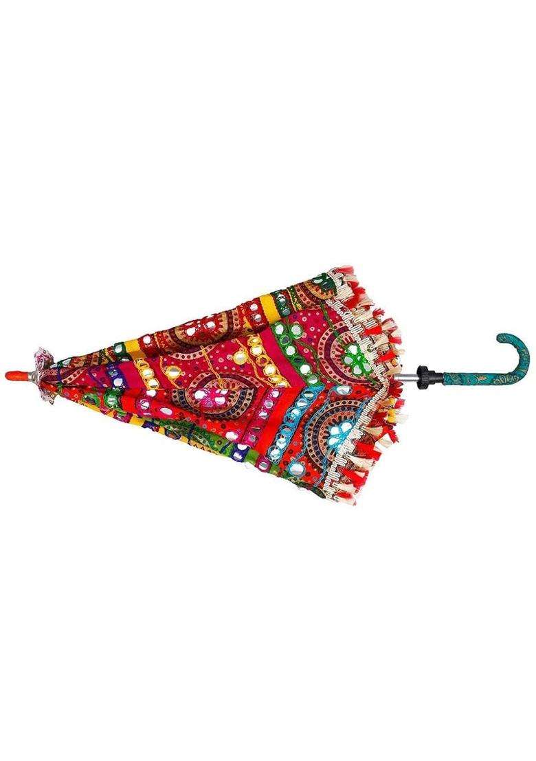 The SLR Embroidery Work Decorative Handmade Wedding Umbrella - Indya