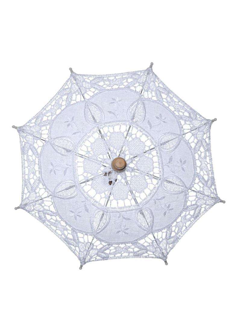 Elbme Floral Parasol Umbrella Decoration Wedding Bride Handmade Photography Prop S - Indya