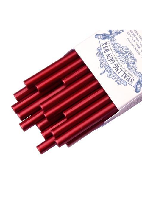 Telosma 16 Pcs Metallic Red Sealing Wax Sticks for Mini Glue Gun Great Decoration for Letters