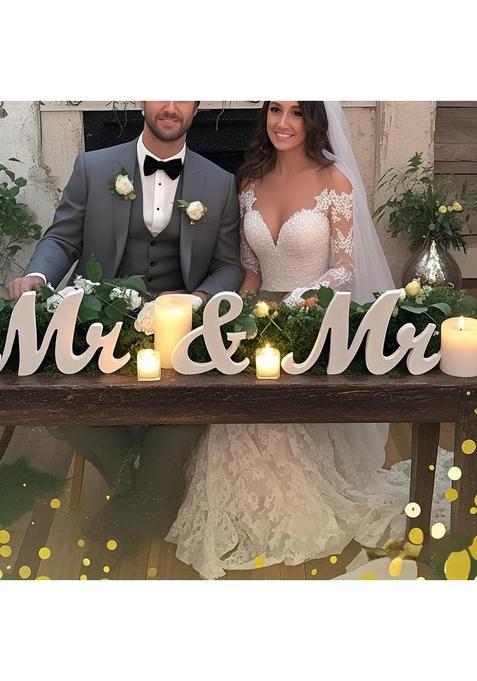 Linhiver Mr and Mrs Sign Wedding Decorations for Reception