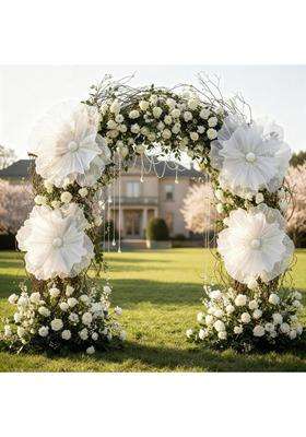 Norme 3 Pcs Giant Flowers for Decoration Poppy White